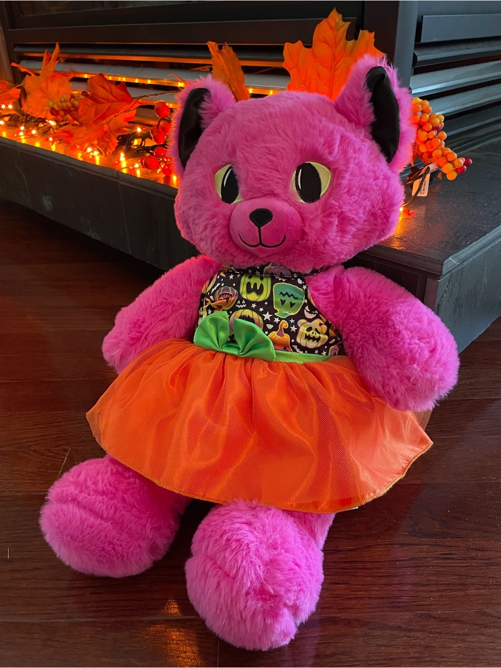 Build a Bear Midnight Glow Halloween Kitty Stuffed Animal